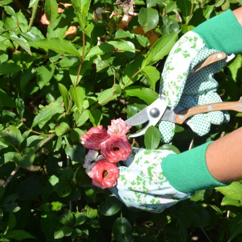 RĘKAWICE OGRODNICZE UNIWERSALNE MOTYW KWIATY