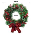 TRADYCYJNY STROIK ŚWIĄTECZNY KRÓLEWSKI SZYSZKI + JARZĘBINA 40cm
