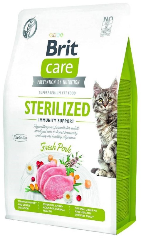BRIT Care Sterilized Immunity&Support - sucha karma dla kota - 2 kg