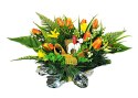 WIELKANOCNY STROIK NA POMNIK WIĄZANKA KWIATY TULIPANY BARANEK NA CMENTARZ