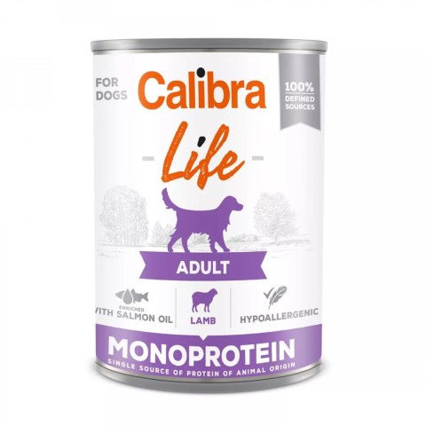 CALIBRA LIFE Adult Monoprotein jagnięcina - mokra karma dla psa - 0,4 kg