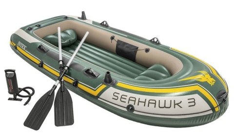 Ponton seahawk 3-osobowy pompka + 2 wiosła INTEX 68380
