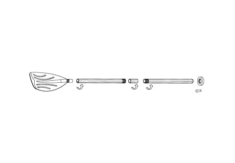 Wiosła do pontonu 2 sztuki 122 cm jednopiórowe INTEX 59623