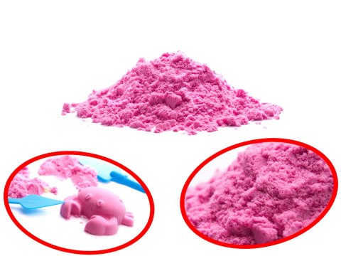 Piasek dla dzieci 2kg foremki piaskownica zestaw XXL plastyczny kreatywny niebieski