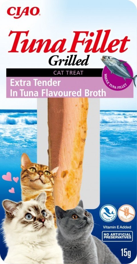 INABA Grilled Tuna Delikatny tuńczyk w bulionie - przysmak dla kota - 15 g