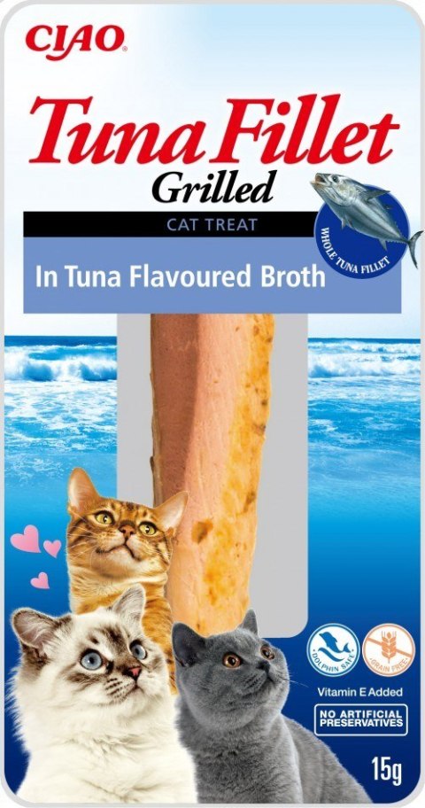 INABA Grilled Tuna Tuńczyk w bulionie - przysmak dla kota - 15 g