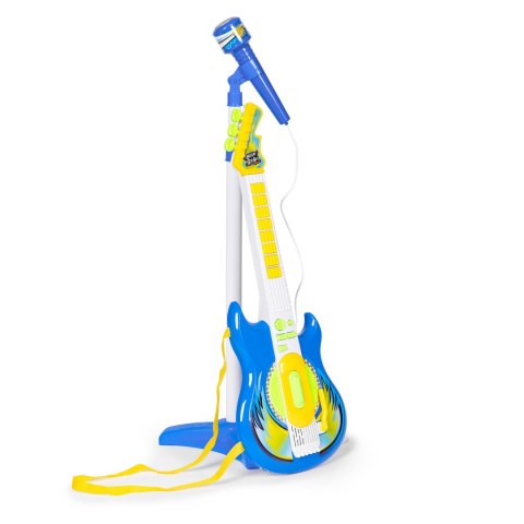 Zestaw gitara elektryczna mikrofon statyw dla dzieci MP3 - niebieska
