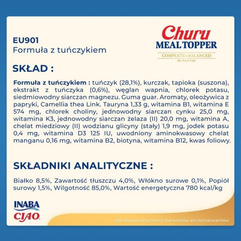 INABA MEAL TOPPER Tuńczyk - kot 4x14g