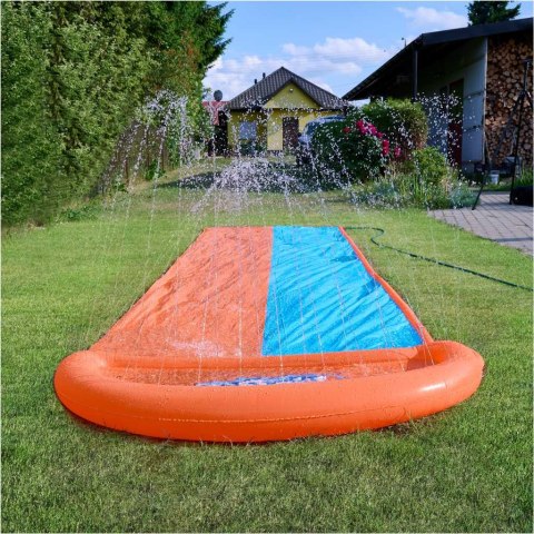 Ślizg wodny ślizgawka wodna z fontanną do pływania zjeżdżalnia podwójny 488 cm BESTWAY 52328