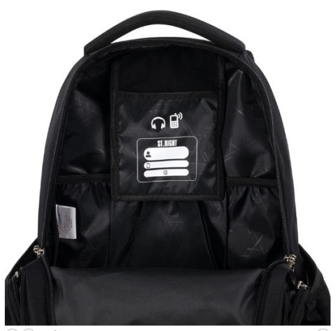 Plecak szkolny 3-komorowy 18 cali Black Vintage