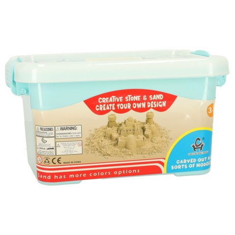 Piasek dla dzieci w wiaderku 1kg foremki niebieski