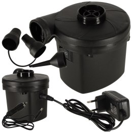 Pompka elektryczna do materaca piłki ponton basen turystyczna przenośna mobilna 2w1 12V/240V końcówki