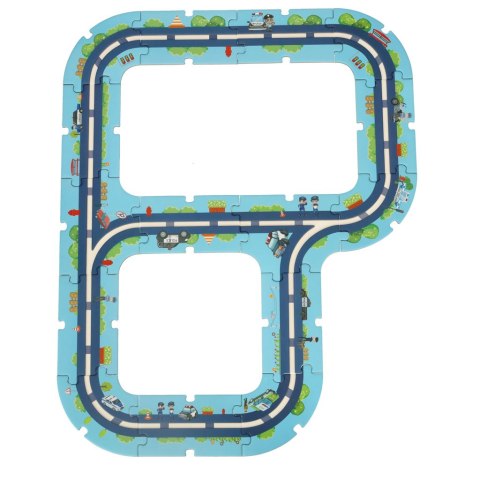 Puzzle tor samochodowy policja ulica samochód z napędem 47 elementów