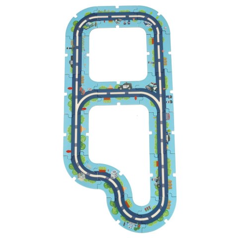 Puzzle tor samochodowy policja ulica samochód z napędem 47 elementów