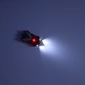 Samochód zdalnie sterowany na pilot laser jeździ po ścianie suficie szary
