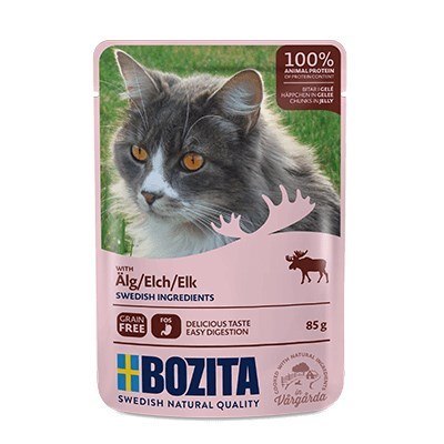 BOZITA Multibox Mięsne i rybne kawałki w galarecie MIX SMAKÓW - saszetki dla kota - 12x85g