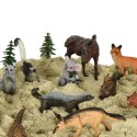 Figurki zwierząt zwierzęta zoo safari farma akcesoria skrzynka 19 el.