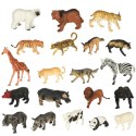 Figurki zwierząt zwierzęta zoo safari farma akcesoria skrzynka 59 el.