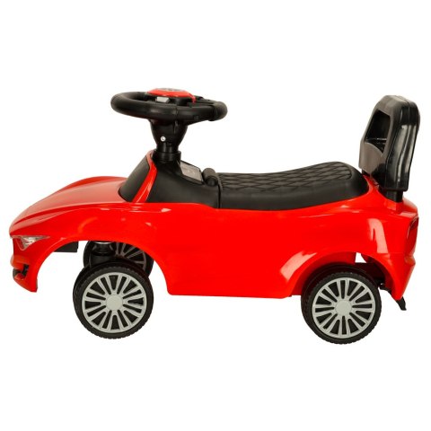 Jeździk pchacz samochód auto z dźwiękiem i światłami czerwony