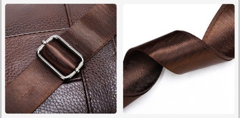 SKÓRZANA MĘSKA RETRO LISTONOSZKA TOREBKA NA RAMIĘ TORBA