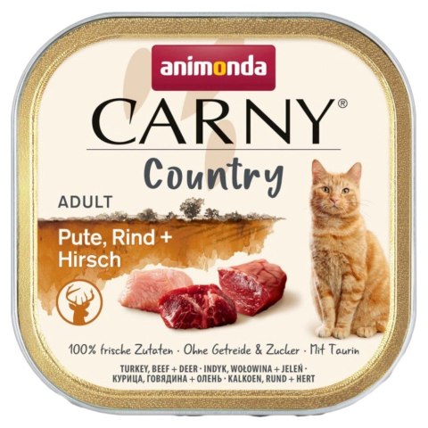ANIMONDA Carny Country indyk, wołowina, jeleń karma mokra dla kotów 100g