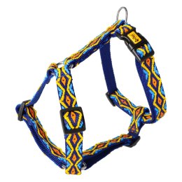 DINGO szelki dwupaskowe guard - Winnetou szer. 2,0 cm, rozmiar m (2,0 cm: 38-70 cm) niebieskie