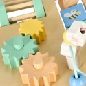 Tablica manipulacyjna LULILO LUDO stolik drewniany sensoryczny miętowy
