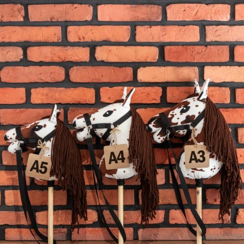 Hobby Horse Skippi A4 - łaciaty - nakrapiany - brązowo biały - dla dziecka