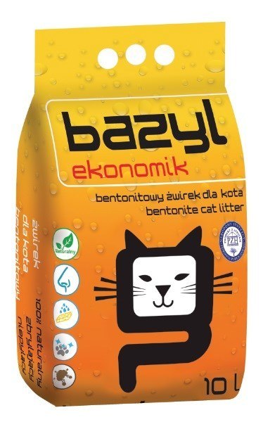 Bazyl Bentonit Ekonomik - żwirek dla kota 10 l (WYPRZEDAŻ)