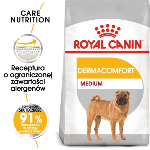 ROYAL CANIN CCN Dermacomfort Medium - sucha karma dla psów ras średnich z wrażliwą skórą - 12 kg