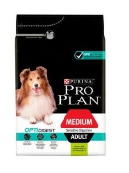 Purina Pro Plan Medium ADULT Sensitive Digestion OPTI DIGEST Jagnięcina 3kg