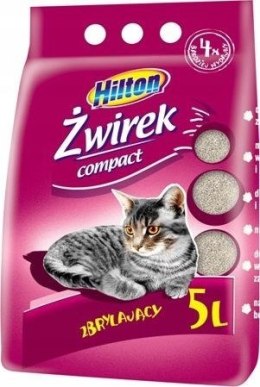 HILTON Bentonit Compact zbrylający - żwirek dla kota - 5 l (WYPRZEDAŻ)