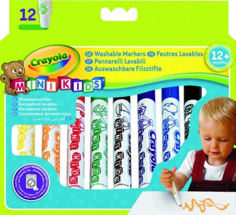 Flamastry zmywalne mini 12 szt. Crayola
