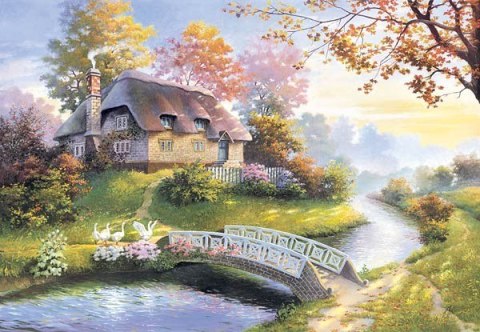 Puzzle 1500 elementów Chata Castor