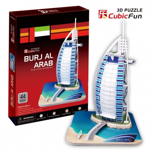 Puzzle 3D Budynek Burj Al Arab Cubic Fun