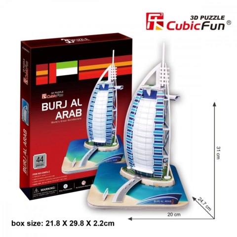 Puzzle 3D Budynek Burj Al Arab Cubic Fun