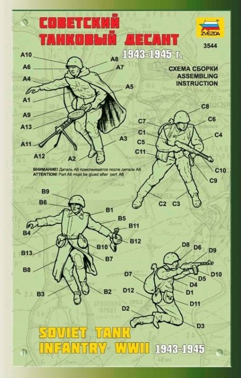 Soviet Tank Infantry WWII Zvezda