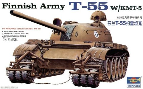 TRUMPETER Finnish Army T -55 with KMT-5 Trumpeter