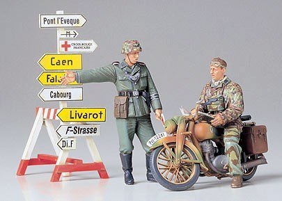 Model plastikowy German Motorcycle Orderly Set Tamiya