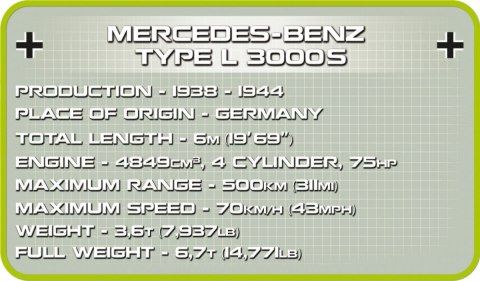 Klocki Historical Collection Mercedes Benz L 3000 Cobi Klocki