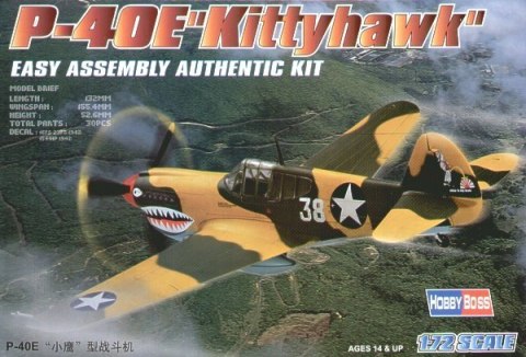 Model plastikowy P-40E Kitty hawk Hobby Boss