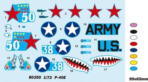 Model plastikowy P-40E Kitty hawk Hobby Boss