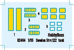 Model plastikowy Szwedzki czołg Strv.122 Hobby Boss