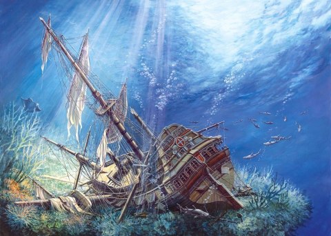 Puzzle 2000 elementów Zatopiony Galeon Castor