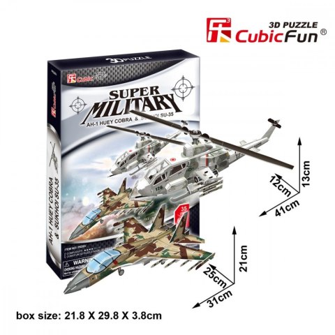 Puzzle 3D AH-1 Huey Cobra & Sukhoi SU-35 Cubic Fun