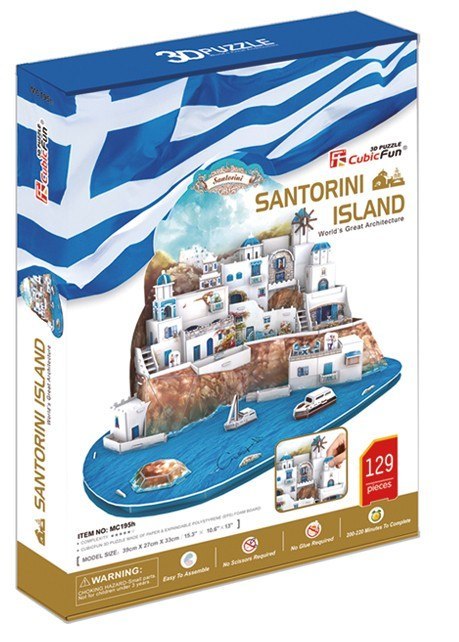 Puzzle 3D Santorini duży zestaw Cubic Fun