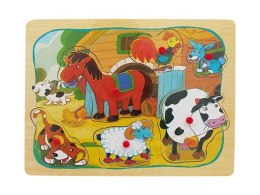Układanka drewniana- Farma z pinezkami Brimarex
