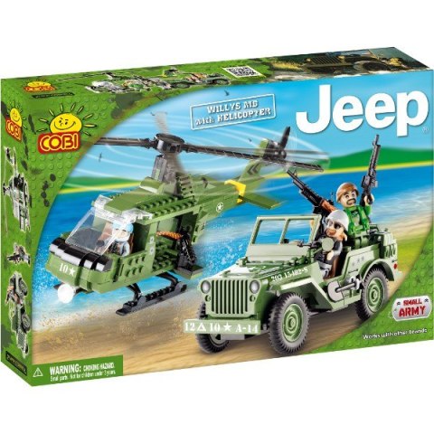 Klocki Jeep Willys z helikopterem 250 elementów Cobi Klocki