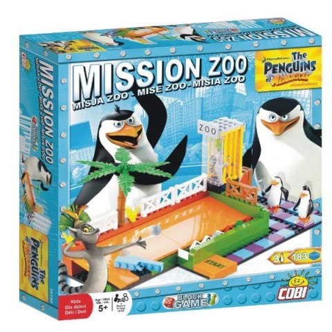 Klocki Misja ZOO - gra Pingwiny z Madagaskaru Cobi Klocki