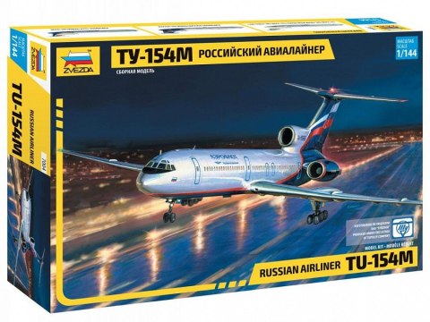 Model plastikowy rosyjski samolot pasażerski TU-154M Zvezda